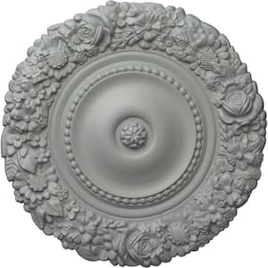 21" x 2" Marseille Urethane Ceiling Medallion (Fits Canopies upto 7-3/8"), Primed White
