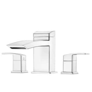 Kenzo 2-Handle Deck Mount Roman Tub Faucet Trim Kit in Polished Chrome (Valve Not Included)