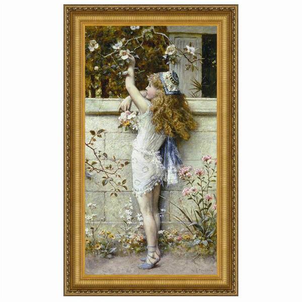 Design Toscano Gathering Flowers by William Stephen Coleman Framed