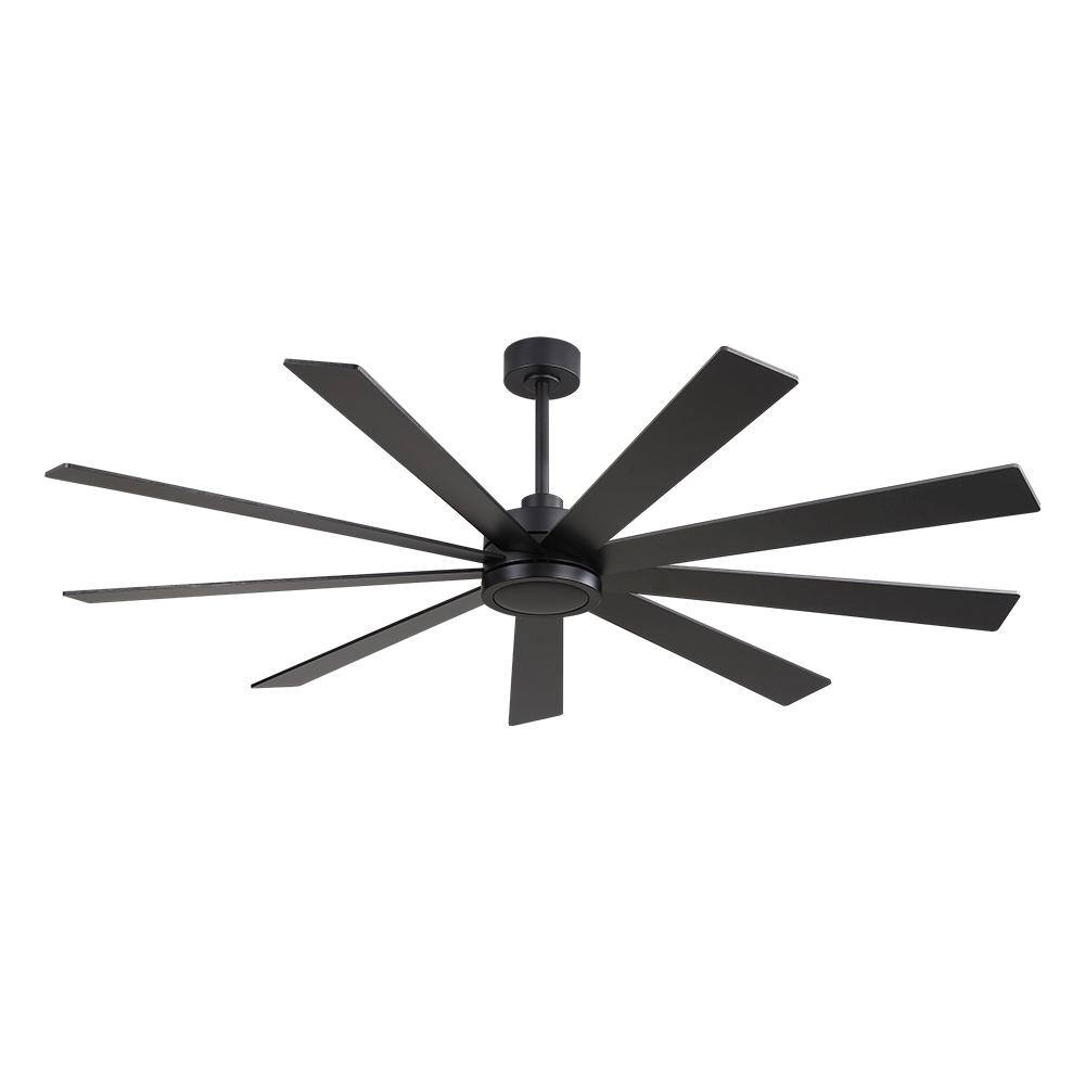 72 in. 9-Plywood Blades Dc Motor Indoor Downrod Standard Ceiling Fan with Remote, Black price history on PriceWatchPro