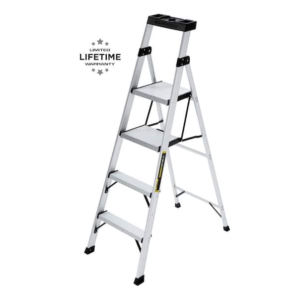 Gorilla Ladders 5.5 ft. Aluminum Dual Platform Ladder (10 ft. Reach), 250 lb. Load Capacity Type I Duty Rating