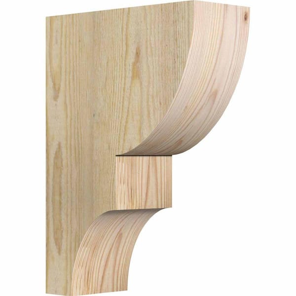 Ekena Millwork 4 in. x 10 in. x 14 in. Douglas Fir Ridgewood Rough Sawn Corbel