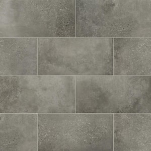 Abyss Coal 12 in. x 24 in. Matte Porcelain Stone Look Floor and Wall Tile (14 sq. ft./Case)