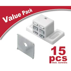 High Rise Magnetic Catch, White (15-Pack)