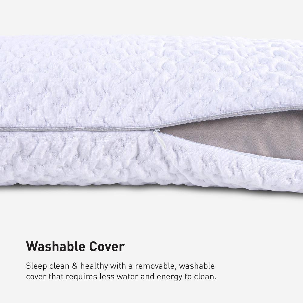 White Medium Hybrid Hypoallergenic Performance Pillow