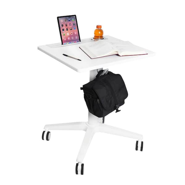 Seville Classics airLIFT 21.6 in. Rectangular White Standing Desks with Adjustable Height