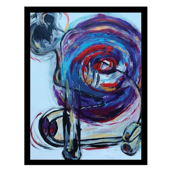 VENICE BEACH Collections Wahl Charcoal Art Design-Purple/Blue Framed Print by Sarah Wahl 1 Piece Framed Graphic Print 18 in. x 14 in.