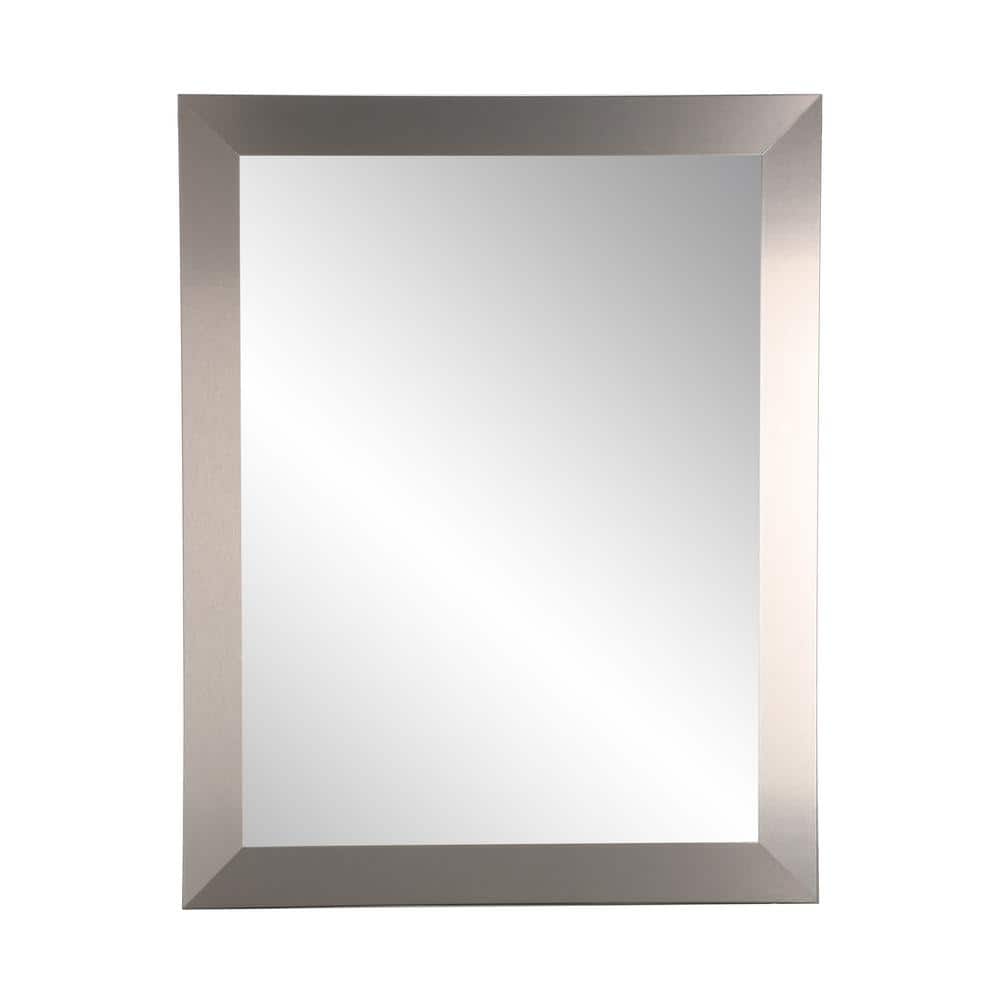 BrandtWorks 32 in. W x 46 in. H Silver Framed Wall Mirror BM078M4 - The ...