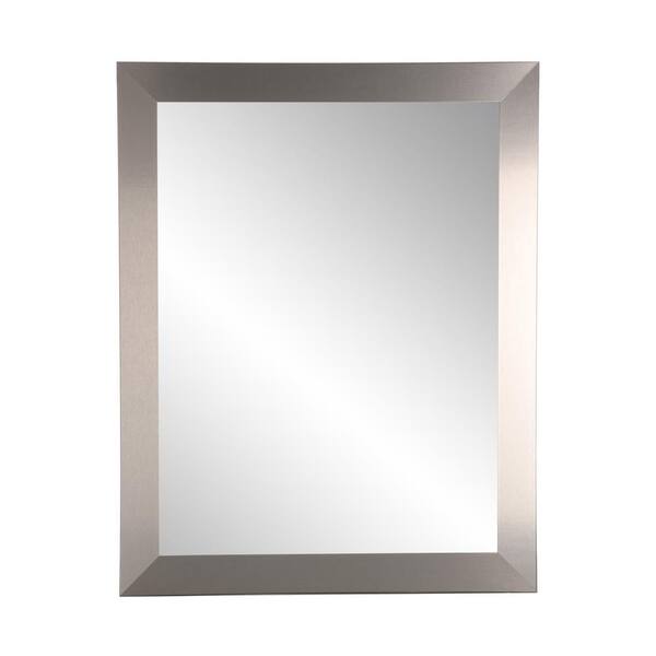 BrandtWorks 32 in. W x 46 in. H Silver Framed Wall Mirror