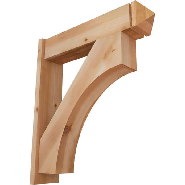 Ekena Millwork 8 in. x 36 in. x 32 in. Western Red Cedar Westlake Arts and Crafts Smooth Outlooker