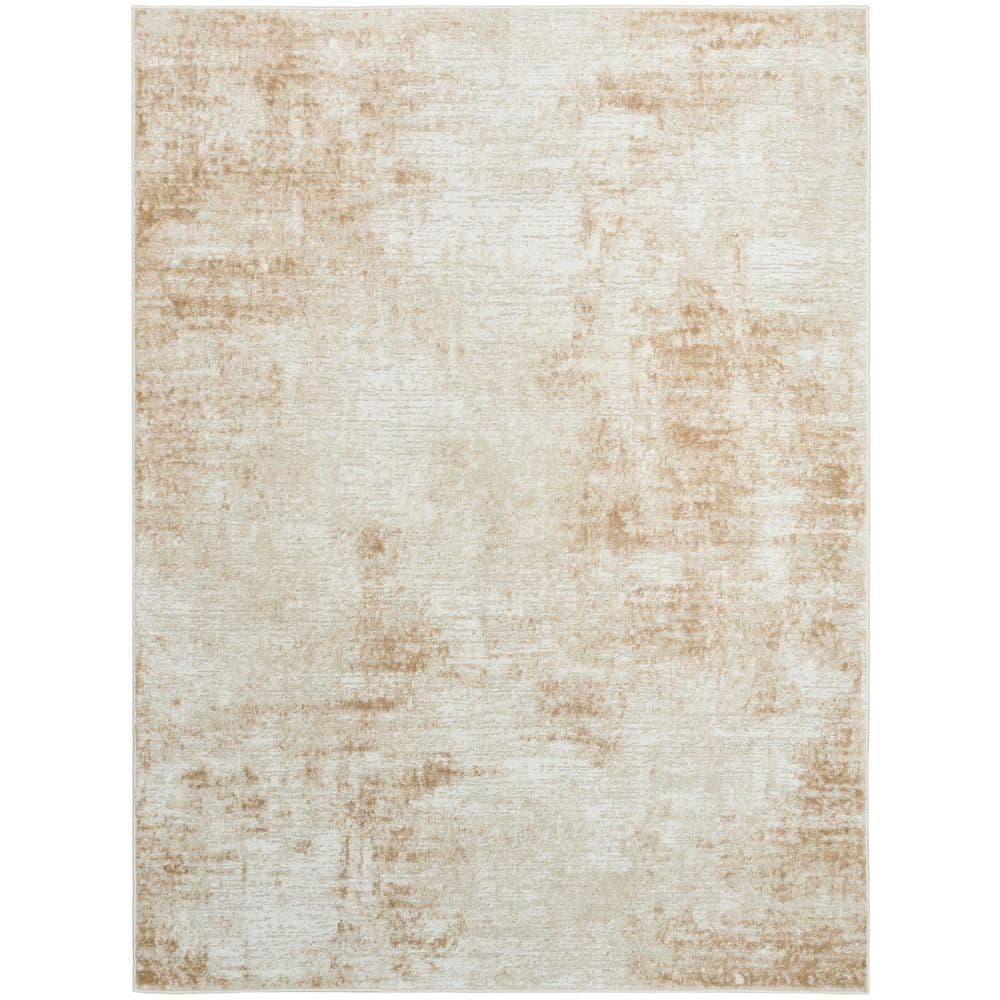 Dekor Ivory Beige 5 ft. x 7 ft. Abstract Contemporary Area Rug price history on PriceWatchPro