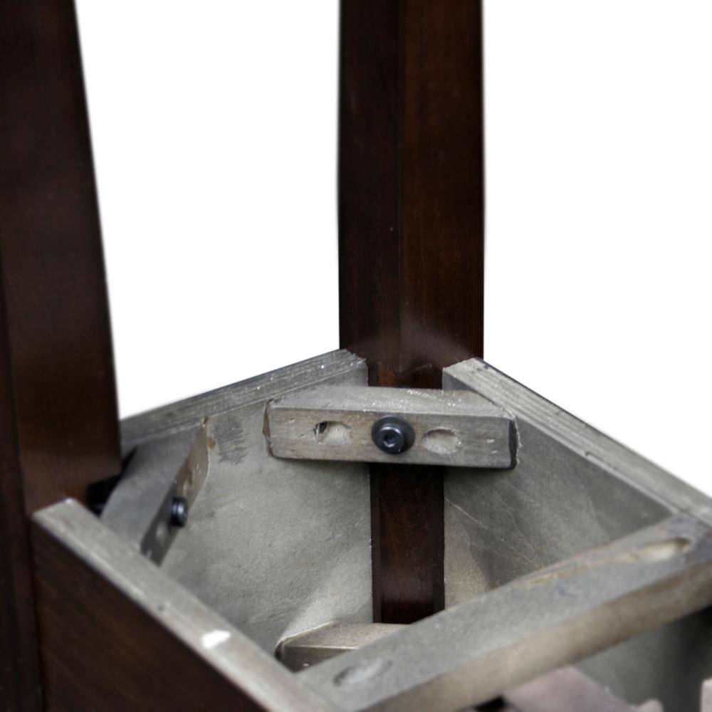 Chocolate Oak Round Side Table with Glass Top