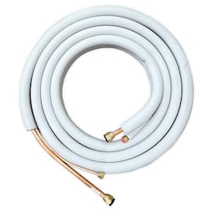 16 ft. 1/4 in. x 1/2 in. Flared Line Set Kit with Communication Wire, Wall Sleeve and Drain Hose