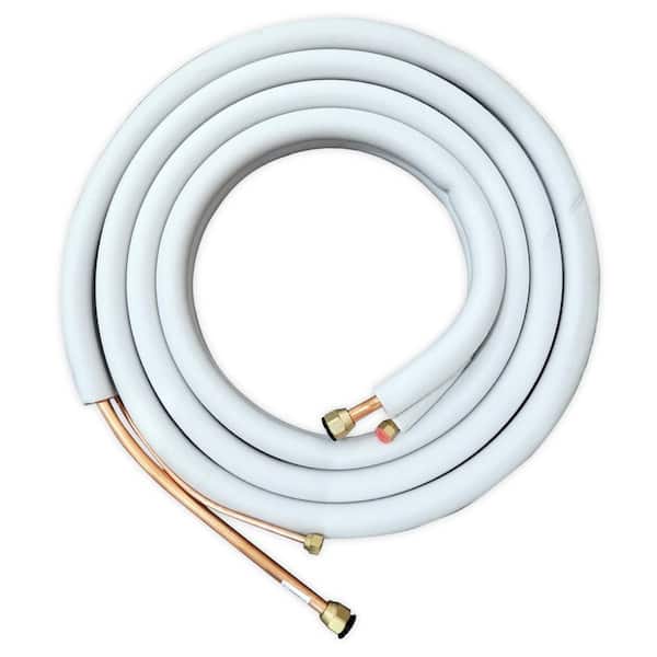 MRCOOL 25 ft. 3/8 in. x 5/8 in. Flared Line Set Kit with Communication Wire and Wall Sleeve