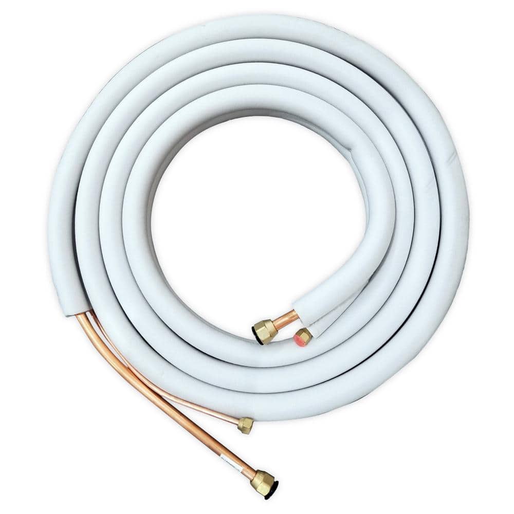 MRCOOL 50 ft. 1/4 in. x 1/2 in. Flared Line Set Kit with Communication
