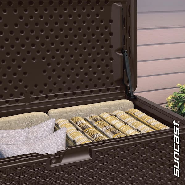 Java 134 Gal. Plastic Wicker Deck Box