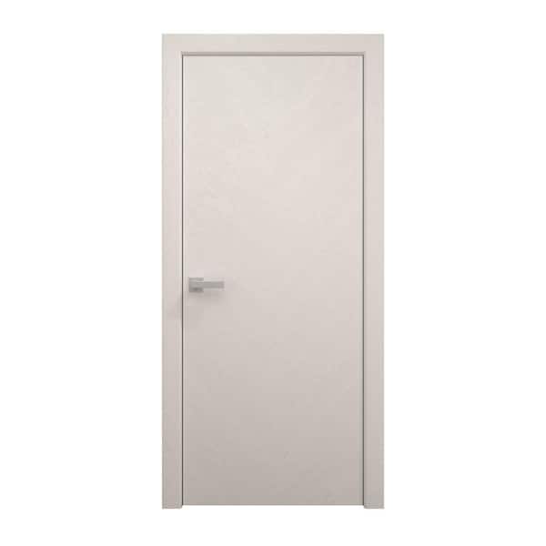 Sartodoors 32 in. x 84 in. Painted Grey Oak Solid Wood Swing Door