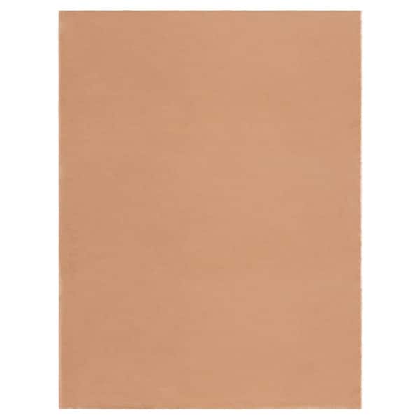 SAFAVIEH Faux Rabbit Fur Tan 8 ft. x 10 ft. Solid Flokati Area Rug
