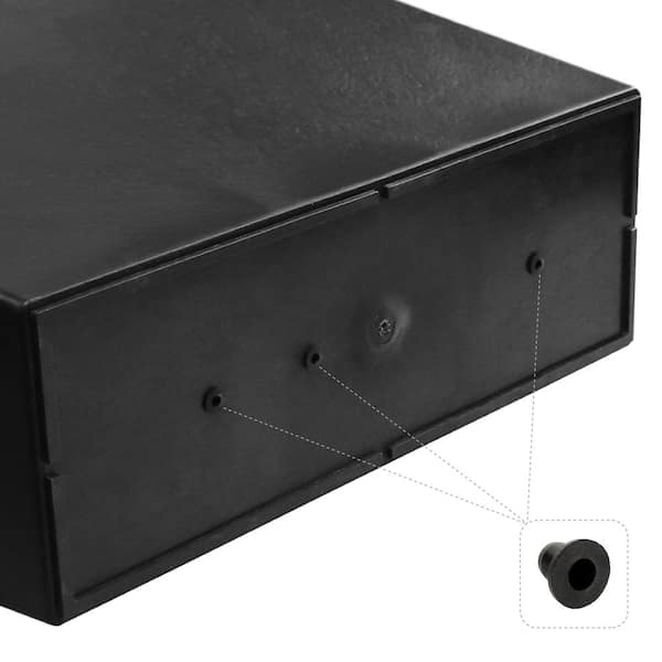 Vigoro Fiorella 28 in. L x 13 in. W x 20 in. H Black Fiberglass