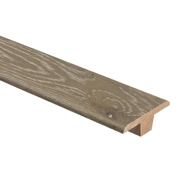 Oak Driftwood Wire Brushed 3/8 in. Thick x 1-3/4 in. Wide x 94 in. Length Hardwood T-Molding