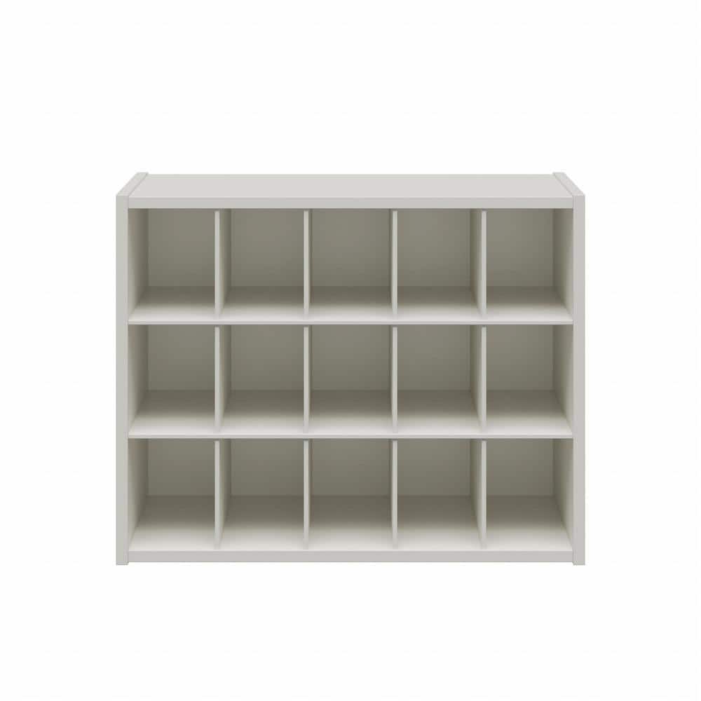 StyleWell Westport 25 in. Wx 20 in.H White Laminate Board Traditional Stackable 4 Shelf-15 Cube Shoe Storage Cabinet Closet System 8105015HD - The Home Depot