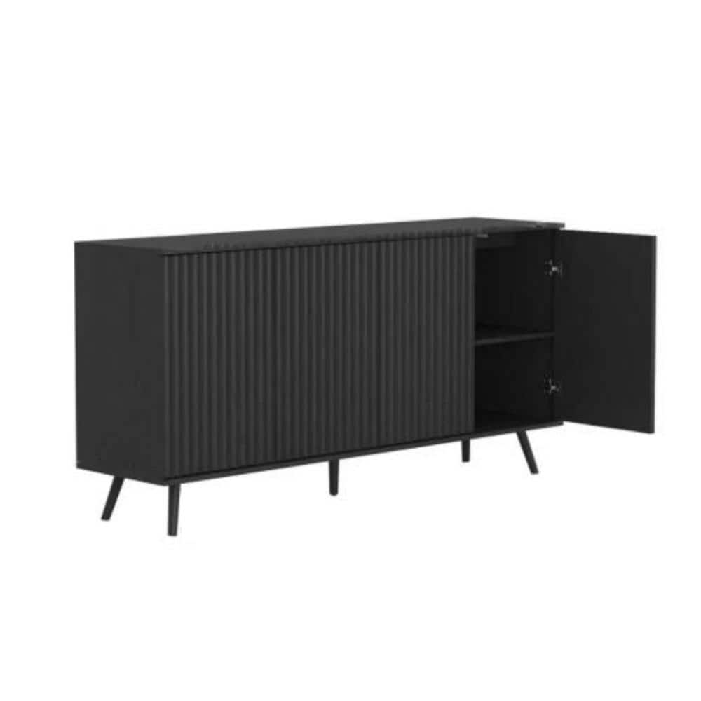 59.2 in. W x 15.6 in. D x 30.8 in. H Bathroom Black Linen Cabinet price history on PriceWatchPro