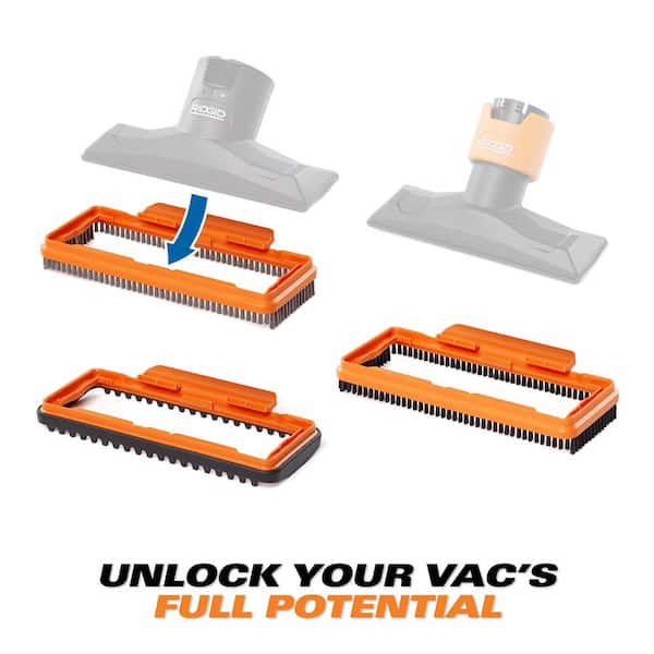 RIDGID NXT Utility Nozzle Shoe Kit with Hard, Soft, Rubber Bristle