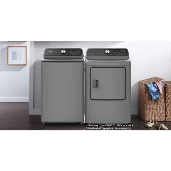 Crosley 4.1 cu. ft. Top-Load Washer with Dual Action Agitator, 8 Wash Cycles and Deep Fill Option in Harbor Mist CWM41155EX