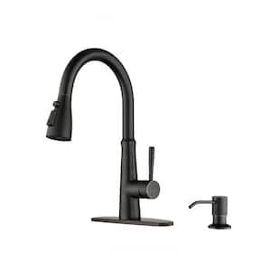 Single Handle Pull Down Sprayer Kitchen Faucet with Advanced Spray, Pull Out Spray Wand in Stainless, Oil Rubbed Bronze