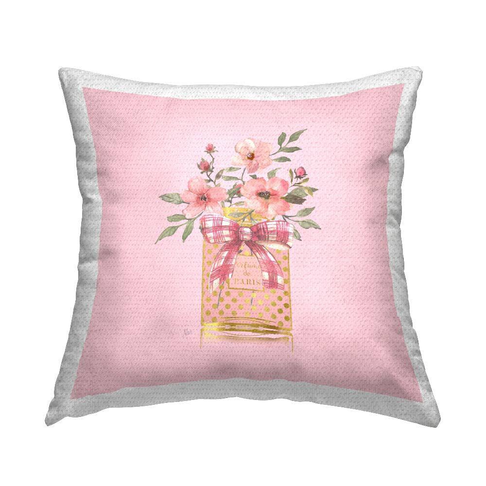 Wildflower Perfume Bouquet Pink Square Outdoor Throw Pillow price history on PriceWatchPro