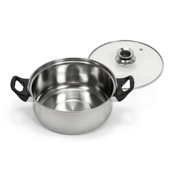 American Kitchen Cookware - 12 Covered Casserole Pan / Stainless Steel
