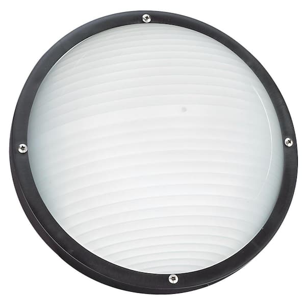 Generation Lighting Bayside 1-Light Outdoor 5 in. Black Wall/Ceiling Fixture