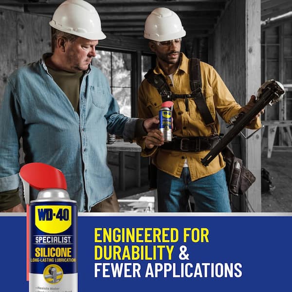 WD-40 SPECIALIST 11 oz. Silicone, Quick-Drying Lubricant with Smart Straw Spray 300012 - The Home Depot WD-40 SPECIALIST 11 oz. Silicone, Quick-Drying Lubricant with Smart Straw Spray 300012 - The Home Depot