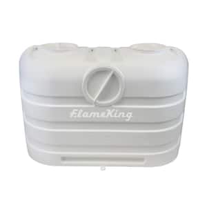 Heavy-Duty Dual 20 lbs. White Propane Tank Cover for RV, Camper and Travel Trailer