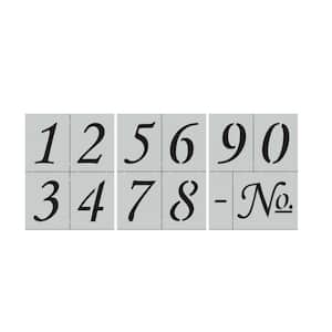 Corsiva Numbers Stencil Set