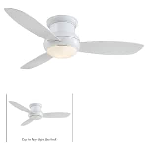 Concept II Wet 52 in. Integrated LED Indoor/Outdoor White Ceiling Fan with Light with Wall Control