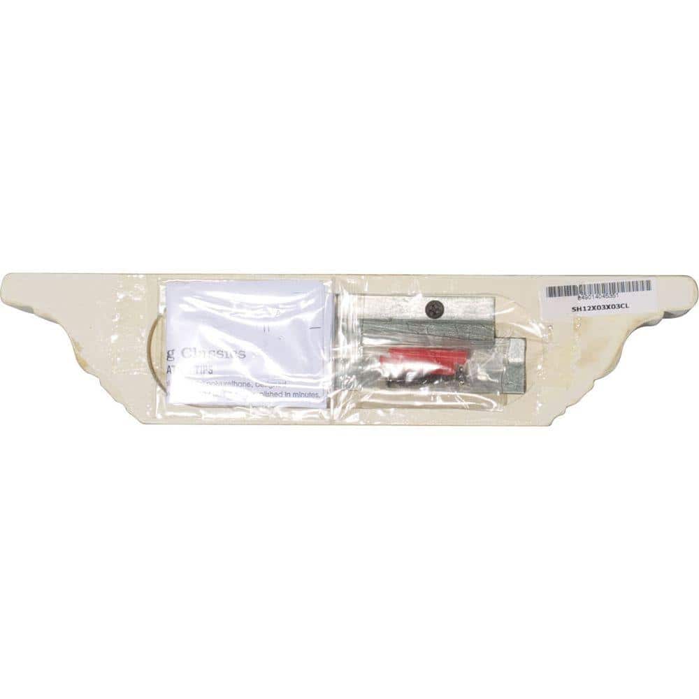 White Polyurethane Mini Classic Wall Shelf