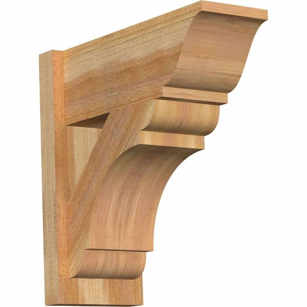 Ekena Millwork 8 in. x 20 in. x 20 in. Western Red Cedar Olympic Traditional Rough Sawn Outlooker