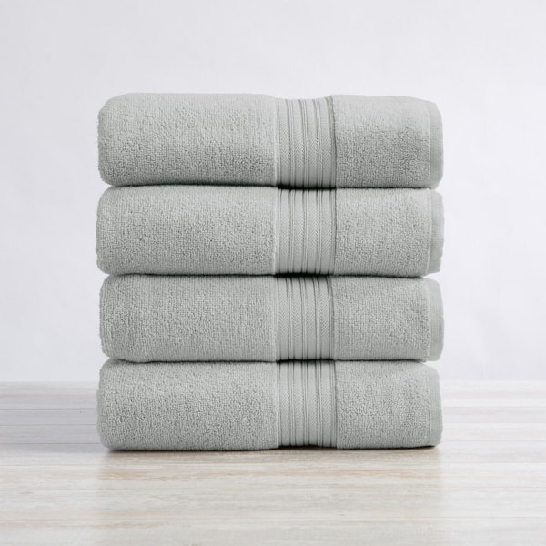 Grey Soft Cotton Classic 4-Pack Bath Towel Set