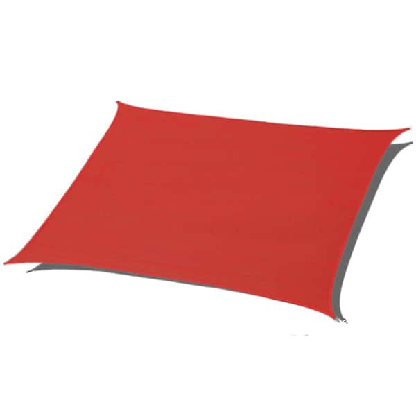 Shade&Beyond 12 ft. x 16 ft. Red Rectangle Sun Shade Sail 185 GSM UV Block for Patio Deck Yard and Outdoor Activities