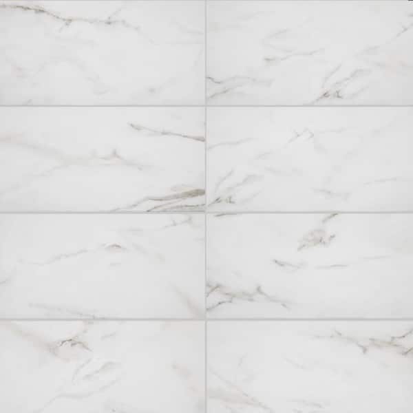 Florida Tile Home Collection Michelangelo White 9 in. x 18 in. Ceramic Wall Tile (17.44 sq. ft. / case)