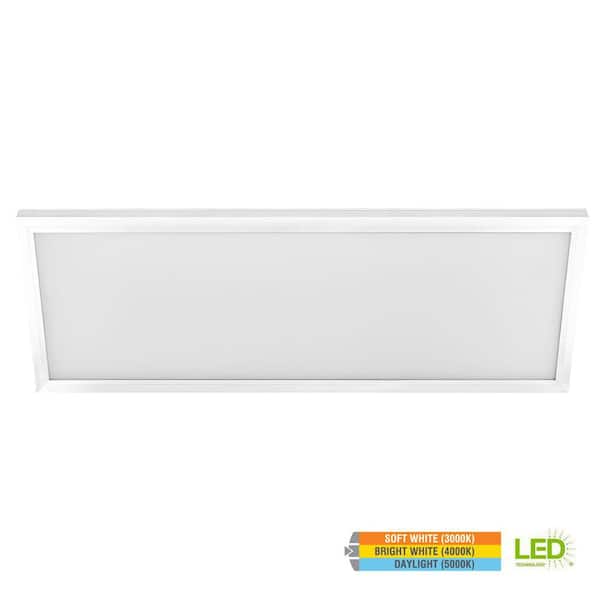 1 ft 50-Watt White LED Edge-Lit Flat Panel Flush Mount Commercial  Elc x 4 ft 