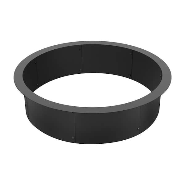 Fire Pit Ring, 35 in. Outer/31 in. Inner Dia, 10 in Height Fire Pit Insert, Heavy Duty Carbon Steel Liner