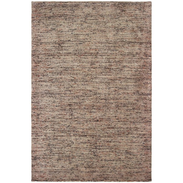10 X 13 Taupe, Pink Solid Color Washable Area Rug Runner Rug
