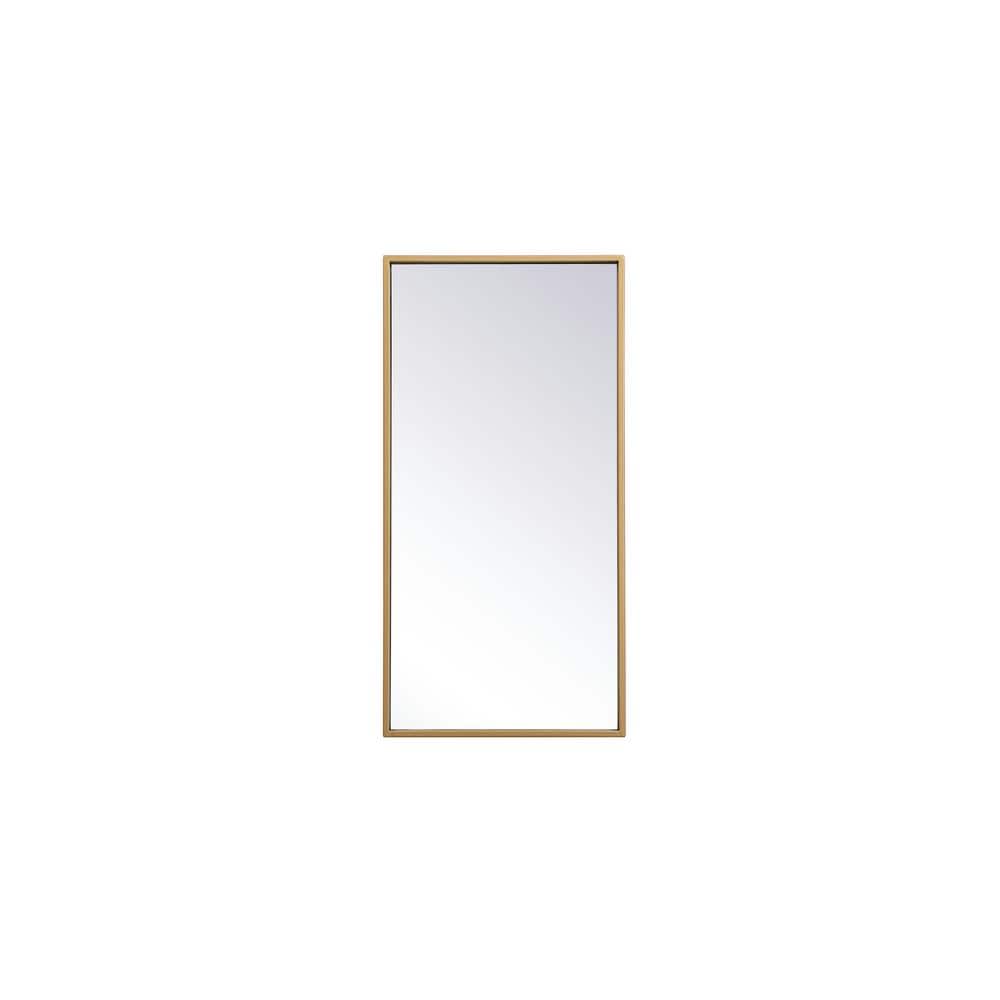 Transitional Silver Finish Rectangular Wood Mirror 14x28 inch