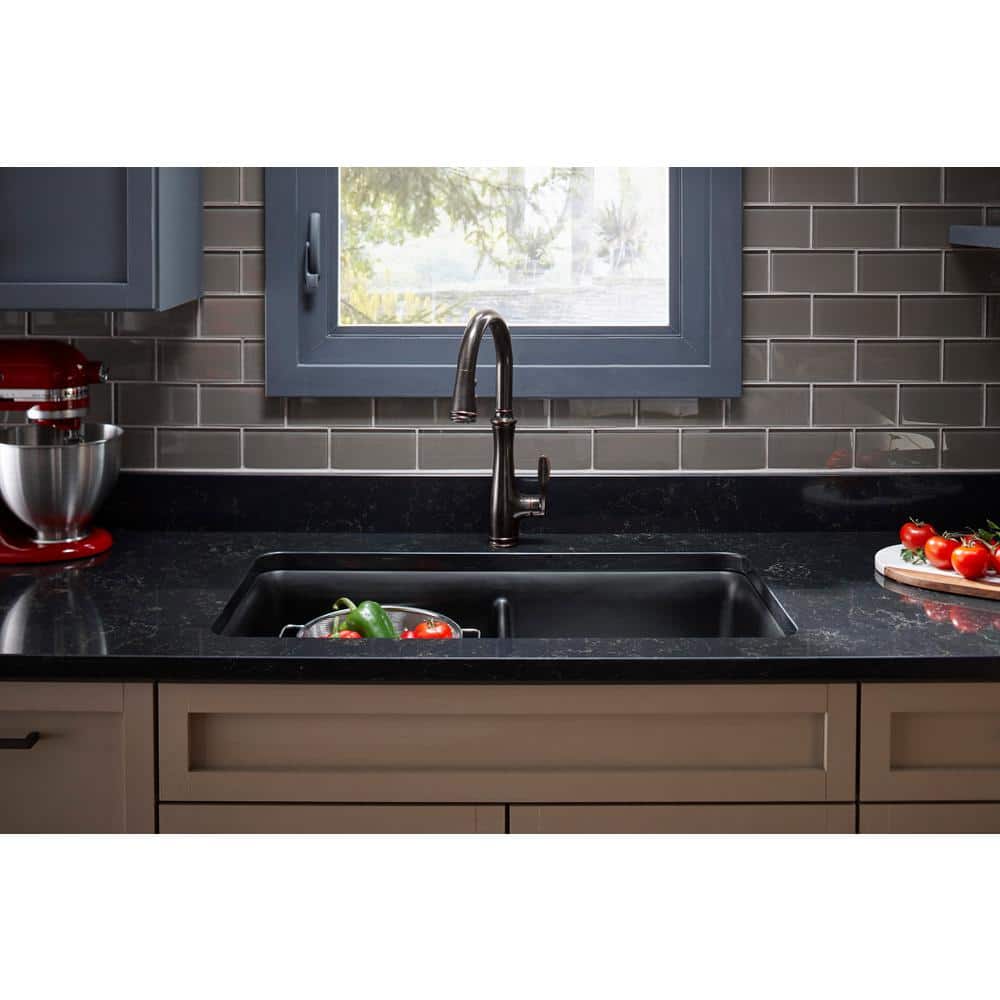 Polished Chrome Pull-Down Kitchen Faucet with Spray