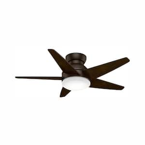 Isotope 44 in. Indoor Brushed Cocoa Ceiling Fan with Light and Wall Control