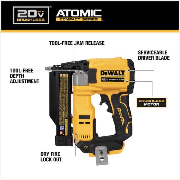 ATOMIC 20V MAX Lithium Ion Cordless 23 Gauge Pin Nailer Tool Only