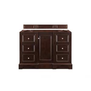 De Soto 49.3 in. W x 23.5 in. D x 35 in. H Single Bath Vanity Cabinet without Top in Burnished Mahogany