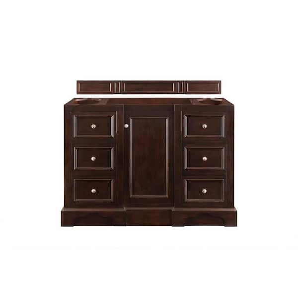 James Martin Vanities De Soto 49.3 in. W x 23.5 in. D x 35 in. H Single Bath Vanity Cabinet without Top in Burnished Mahogany
